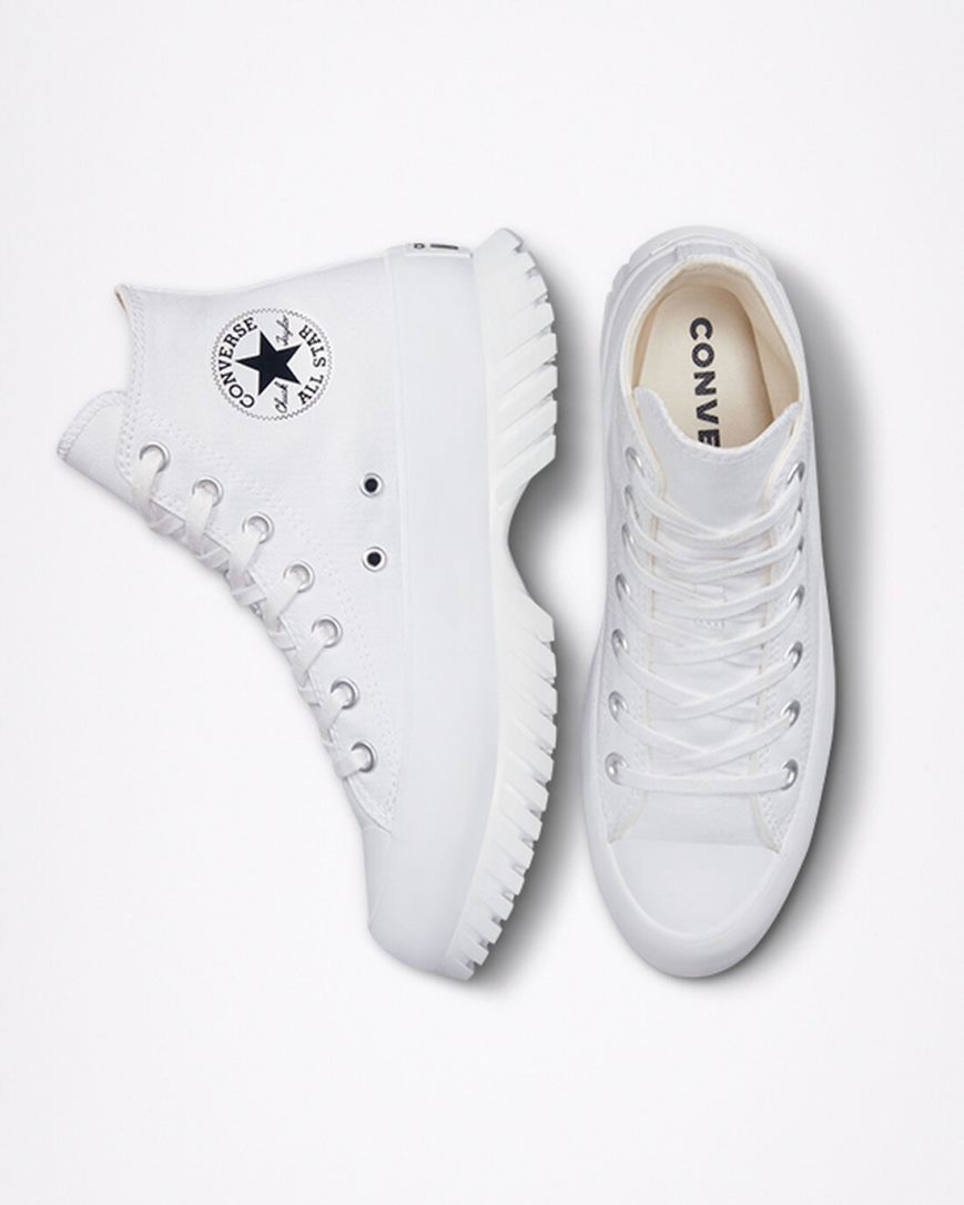 Tenisi Inalti Barbati Converse Chuck Taylor All Star Lugged 2.0 Albi Negrii | RO UYO13H098